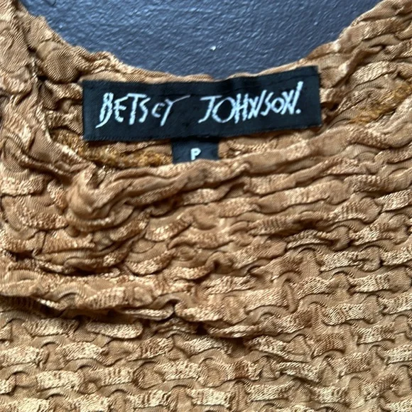 Betsy Johnson Gold 90s midi dress size P Small - Picture 2 of 6